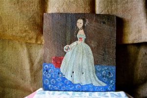 folk art on wood